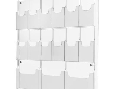 New Acrylic Brochure Pamphlet Holder, 3 Magazine Holders and 12 Pamphlet Holders