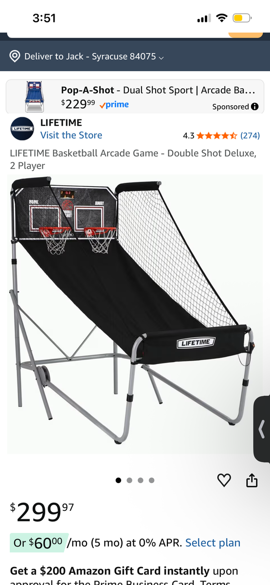 Lifetime Double Shor Arcade Baseketball System