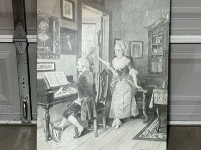 Vintage C. Rohling Classical Music Pianist Canvas Wall Art Print