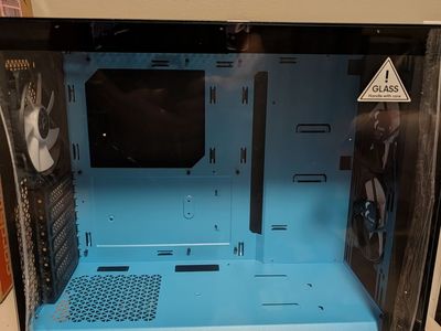 Fractal Design Pop Air RGB Mid Tower PC Case - Black Cyan Core Clear Tint Glass - 3 RGB Fans