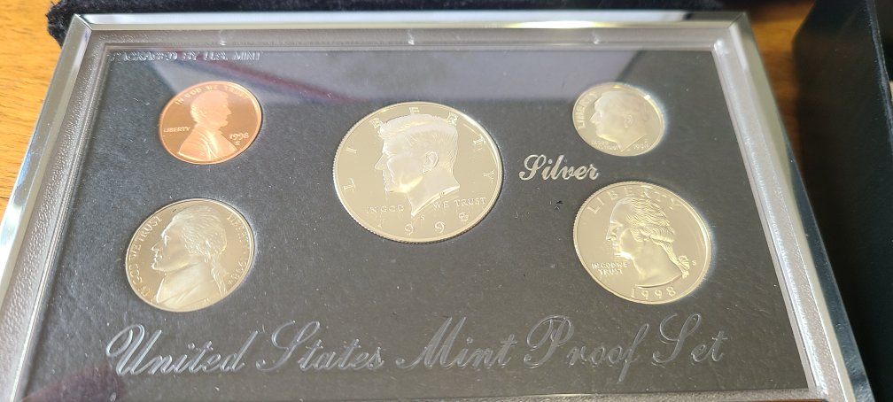 1998 united states mint premier silver proof set