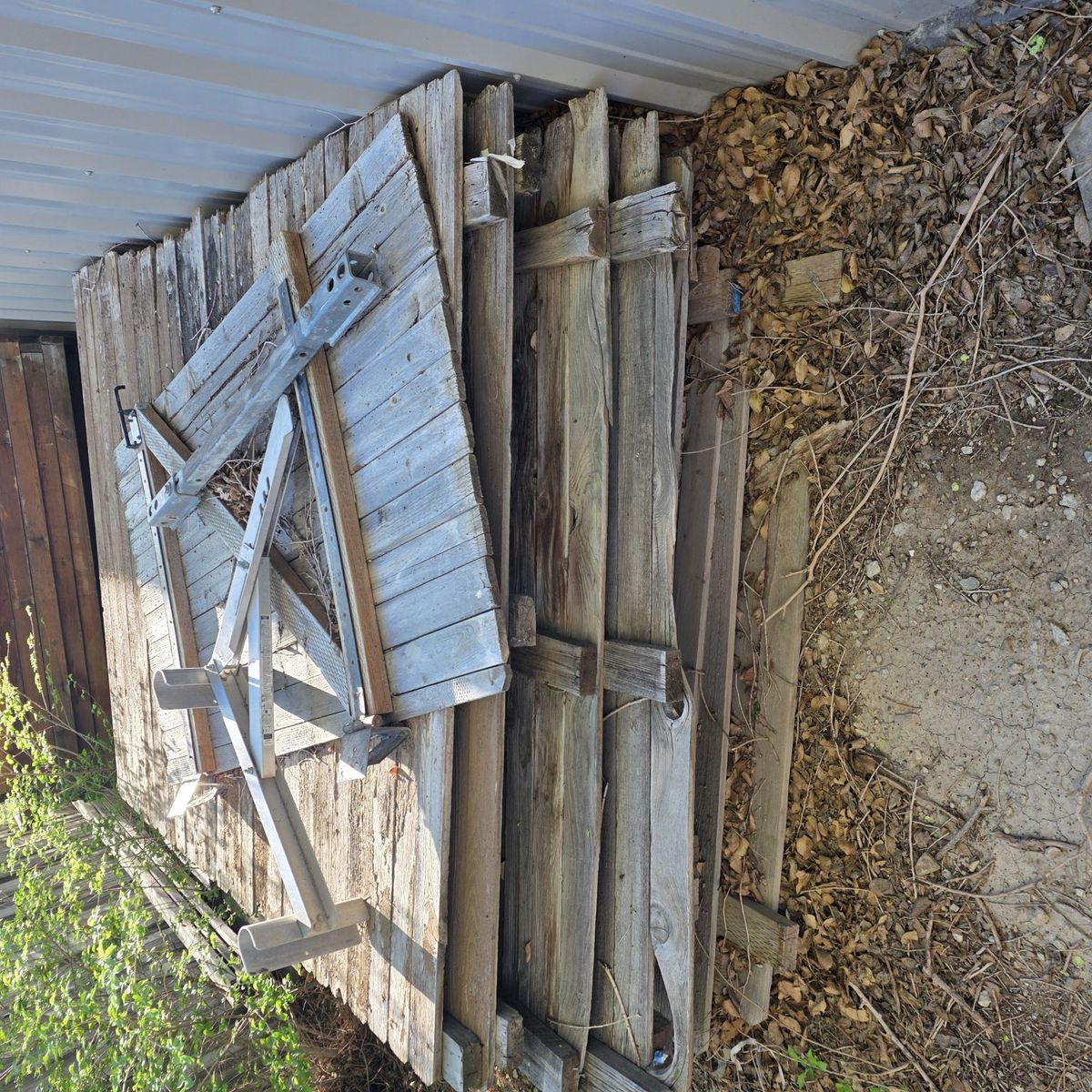 old wooden fence panels