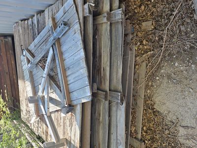 old wooden fence panels