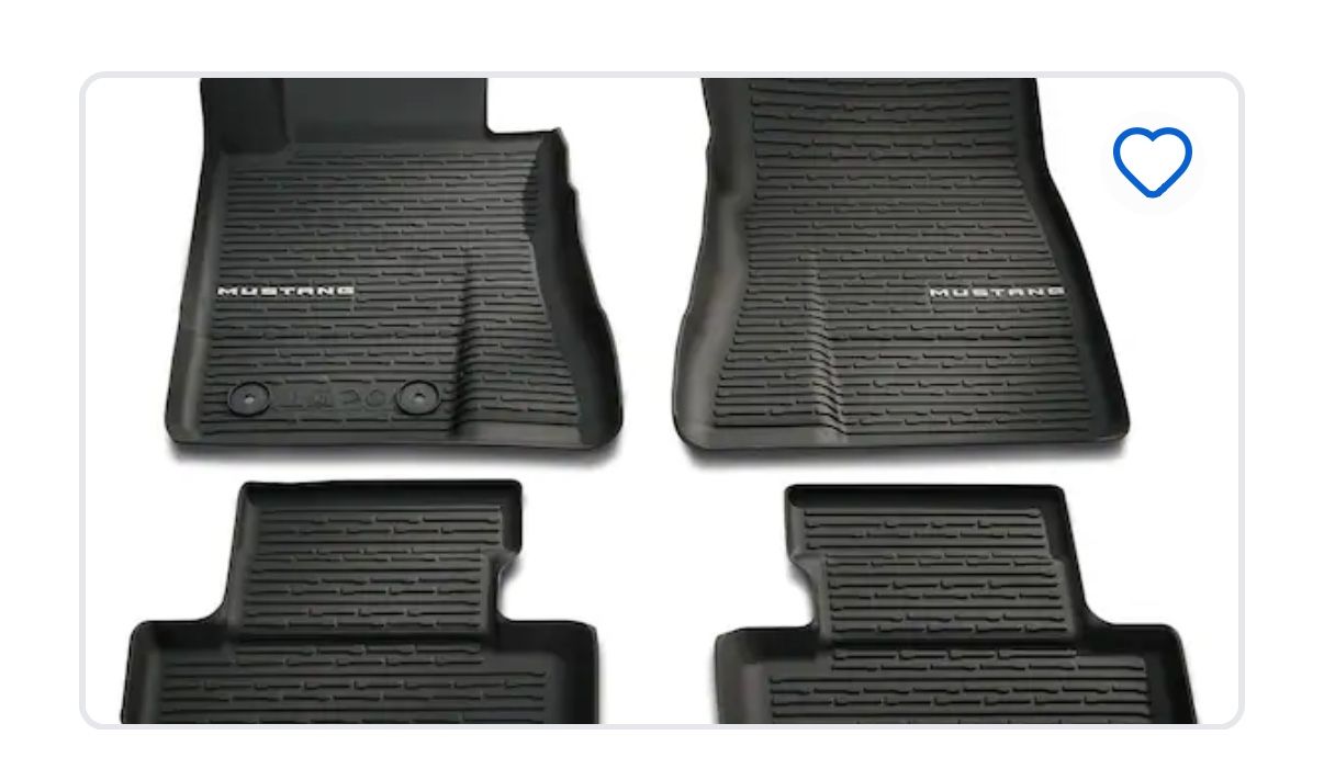 New Ford Mustang OEM All-Weather Floor Liners (4-Piece Set) 2024-2026