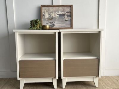 Set of Beautiful Like New Mid Century Nightstands