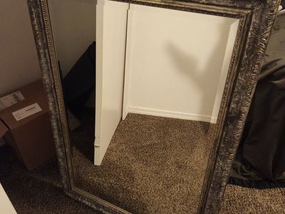 Ornate Decorative Wall Mirror - Vintage Style, Dark Bronze/Gold Finish