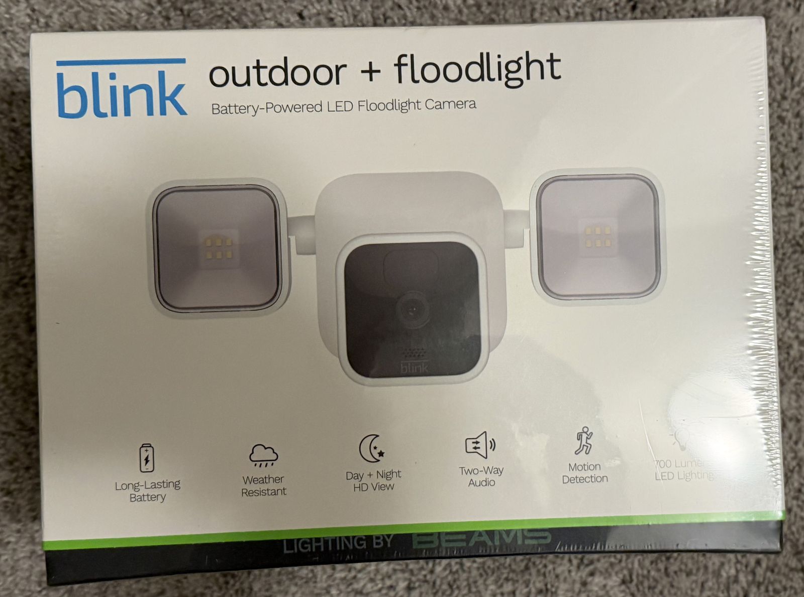 Blink Outdoor + Floodlight Battery-Powered LED Floodlight Camera - New, Weather Resistant, Two-Way Audio