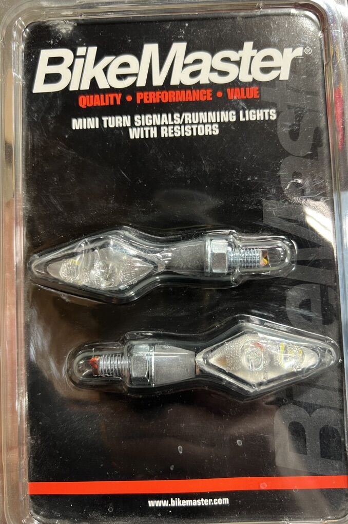 BikeMaster Mini LED Turn Signals With Resistors