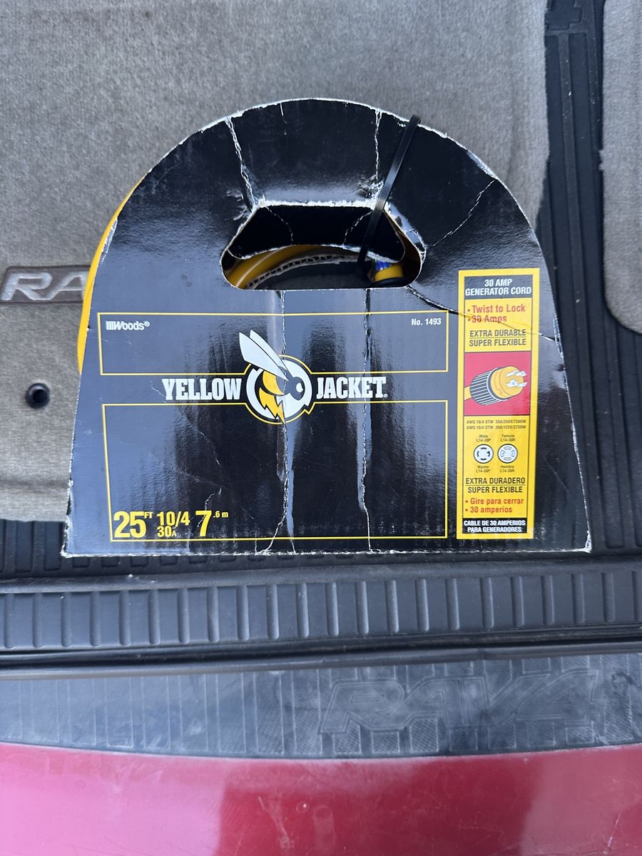 Yellow Jacket Heavy‑Duty Generator Cord – 25 ft (Brand New)