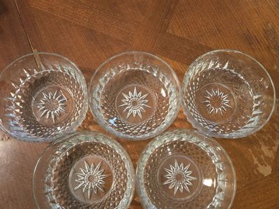 Vintage Pressed Glass Dessert Bowls