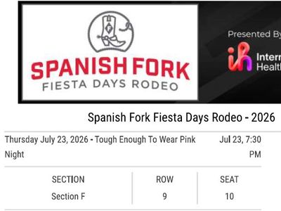 Fiesta Days Thursday July 23 - 4 tickets $35.00 each