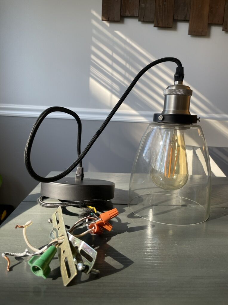 Three LED Vintage Light Fixtures