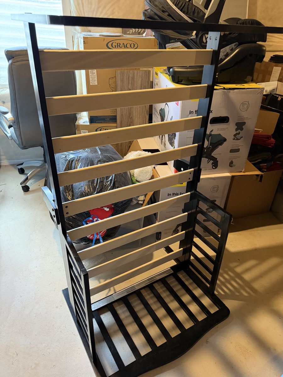 Black Toddler Bed + Mattress for Sale