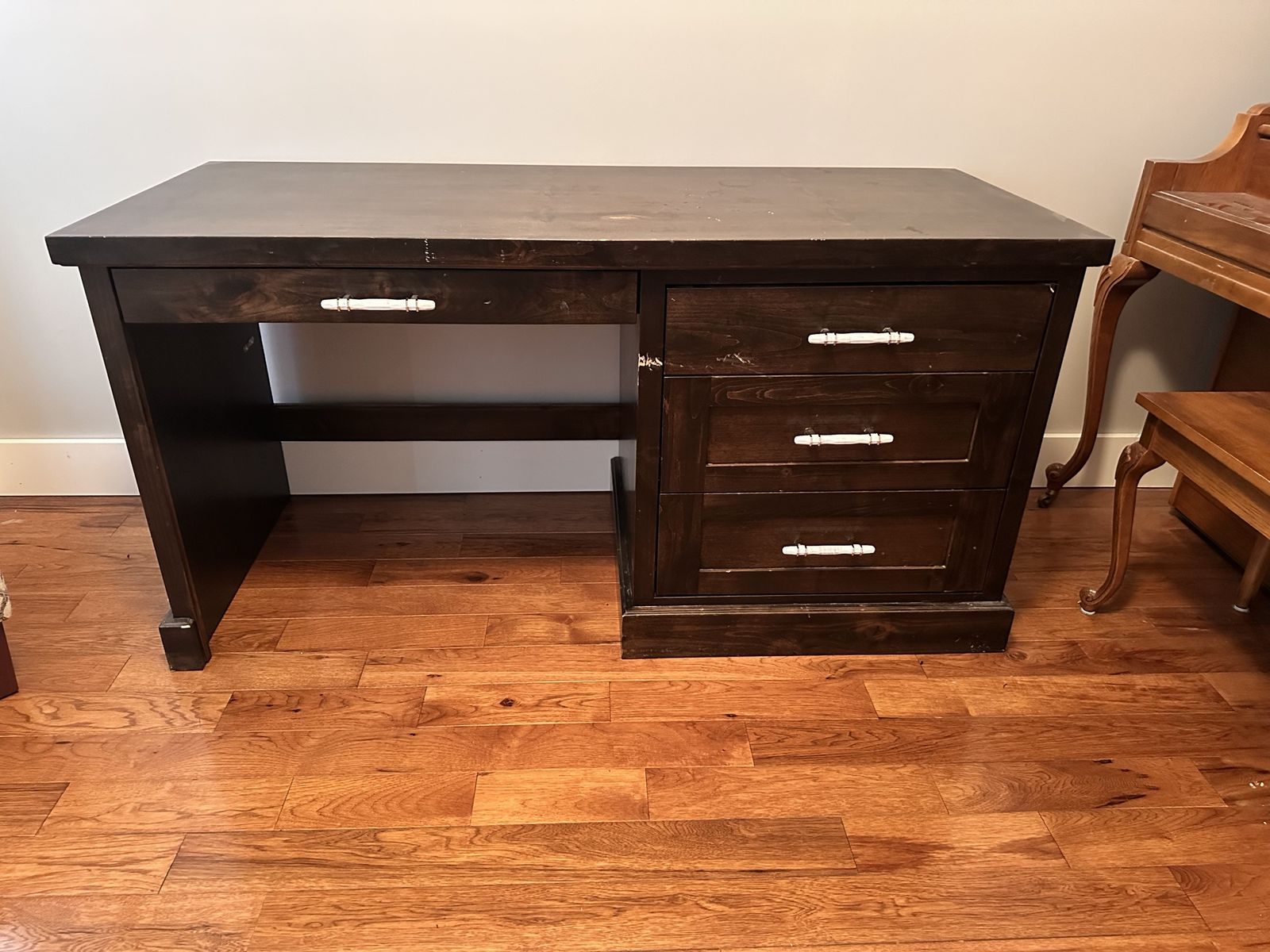 Solid handcrafted wood desk