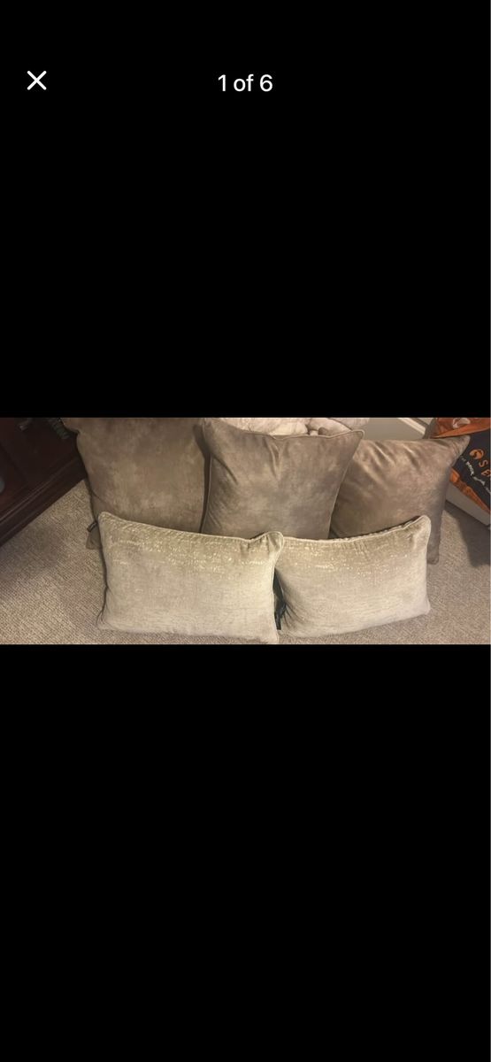 Celebrity Home Light Tan & Brown Textured Throw Pillows Set of 5