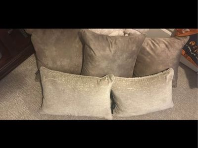 Celebrity Home Light Tan & Brown Textured Throw Pillows Set of 5