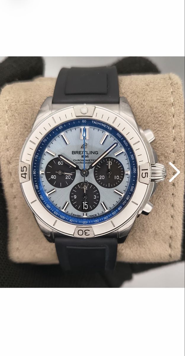 2022 Breitling Chronomat B01 42mm Automatic Chronograph Ice Blue Dial with Box & Papers