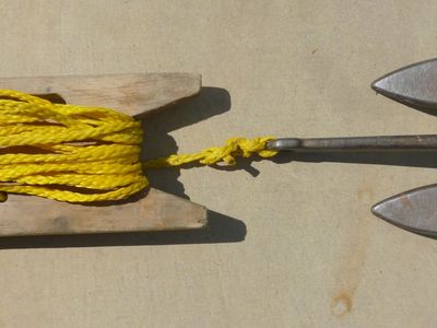 Boat anchor with 25 feet nylon rope