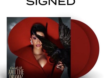 Cardi B-SIGNED-AM I THE DRAMA?-Alternate Cover-Apple Red Vinyl-Autographed-SOLD OUT-SEALED-Collections