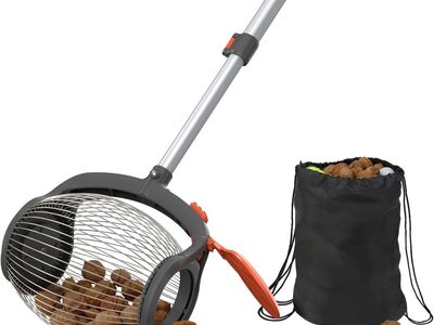 NEW Acorn Picker Upper Roller Directly Dump Outlet Nut Gatherer,Suitable 3/4" - 1.5" Walnuts,Hickory,Sweet Gum Balls, ETC