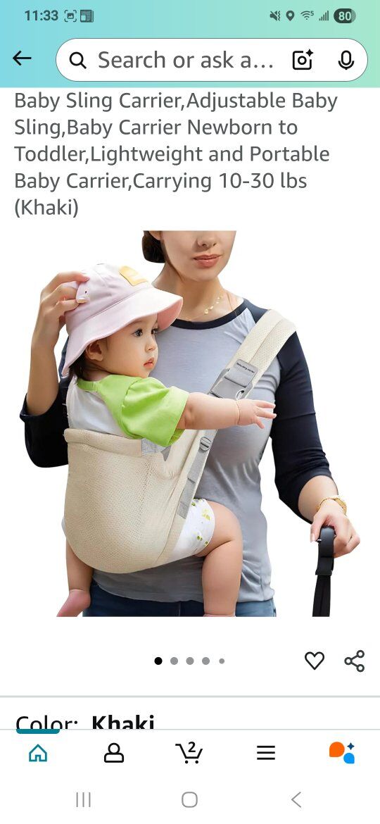 Baby sling carrier