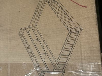 Gray Platform Full-size Bed Frame with Bookcase