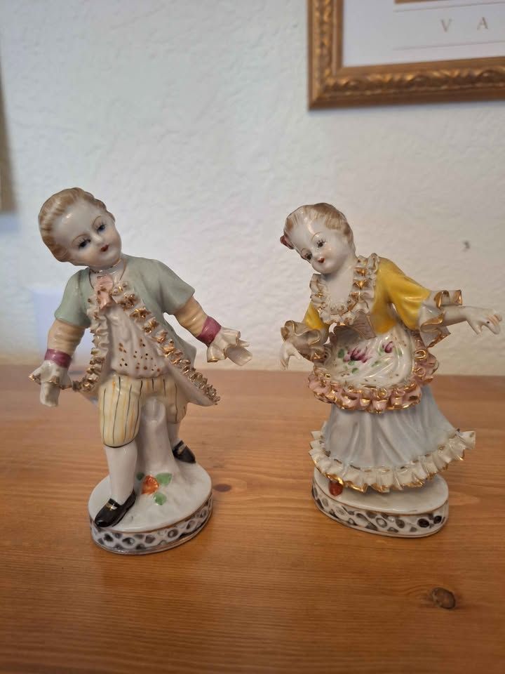 Boy and Girl Dancing China Figurine 1952