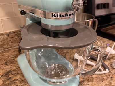 KitchenAid Artisan Tilt-Head Stand Mixer Aqua Sky with Glass & Stainless Bowls