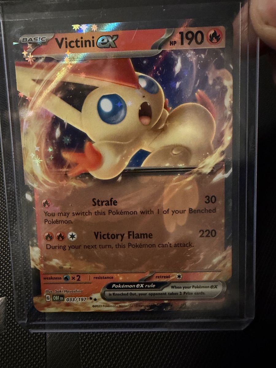 Victini ex 033/197 - Pokémon TCG Obsidian Flames Ultra Rare Holographic Card