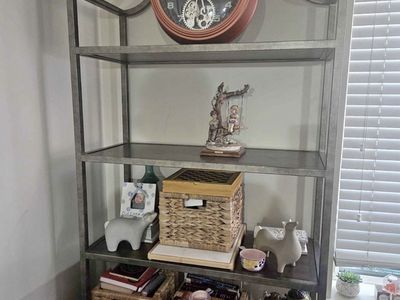 Very nice indoor/outdoor heavy metal hutch/shelves