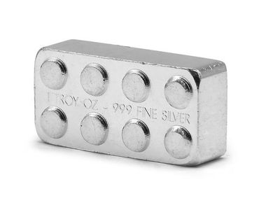 1 oz Silver Building Block Bar