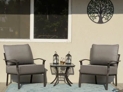 Gray 24"W X 24"DX6.5" Indoor and Outdoor Seat Cushions