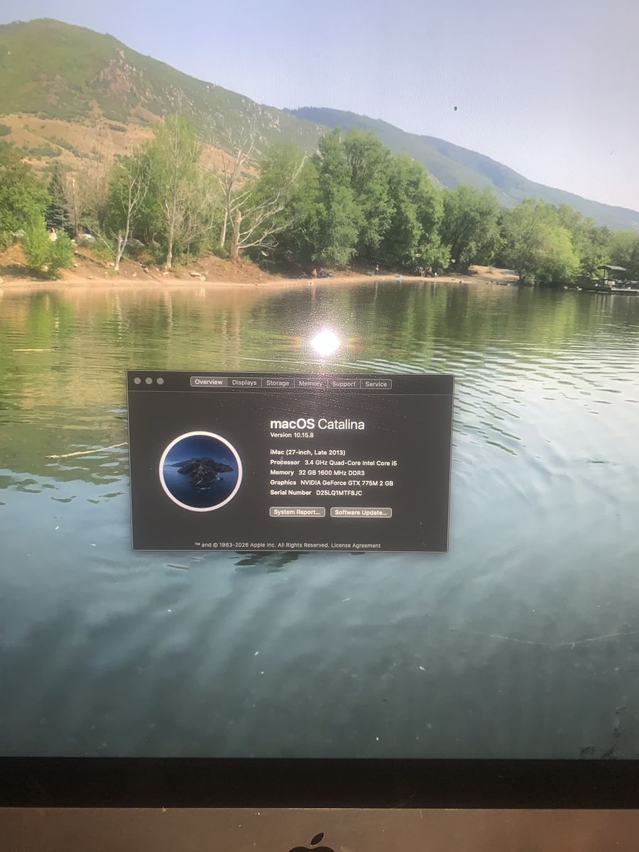 2013 apple imac 27” (upgraded RAM/SSD)