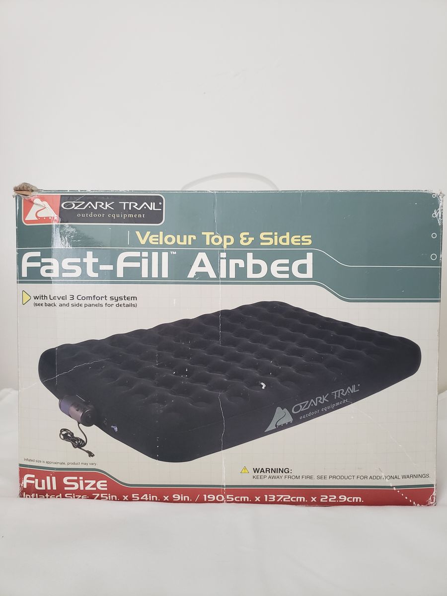Ozark Trail Fast-Fill Airbed Full Size Velour Top & Sides
