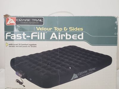 Ozark Trail Fast-Fill Airbed Full Size Velour Top & Sides