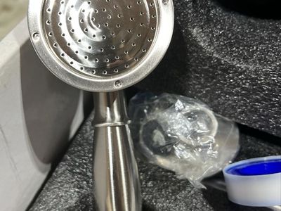 Brushed nickel Shower head and handheld sprayer