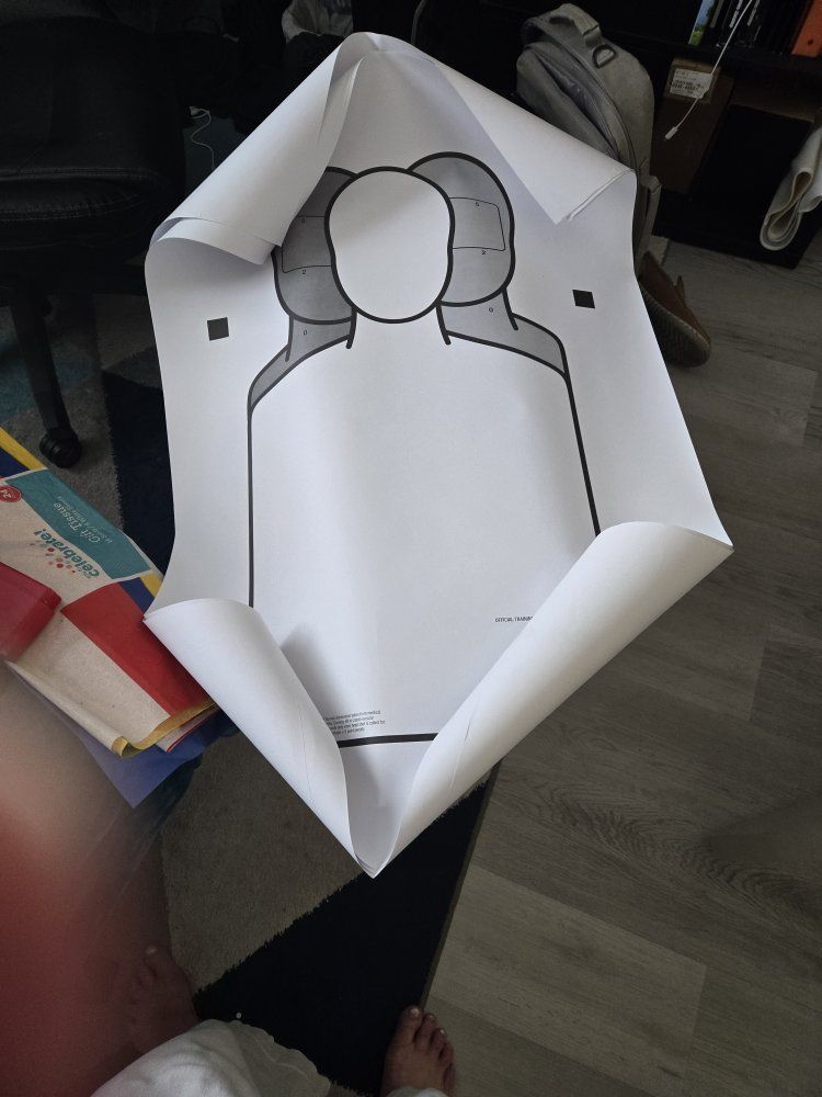Unbranded Human Silhouette Shooting Targets -FREE- Rolled Paper, NEW