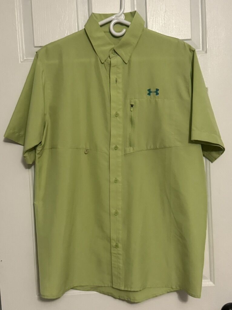 Under Armour Fishing Shirt Medium Mens Lime