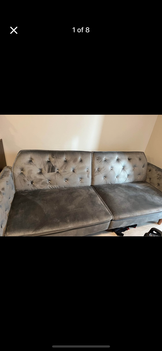 Gray Futon Couch