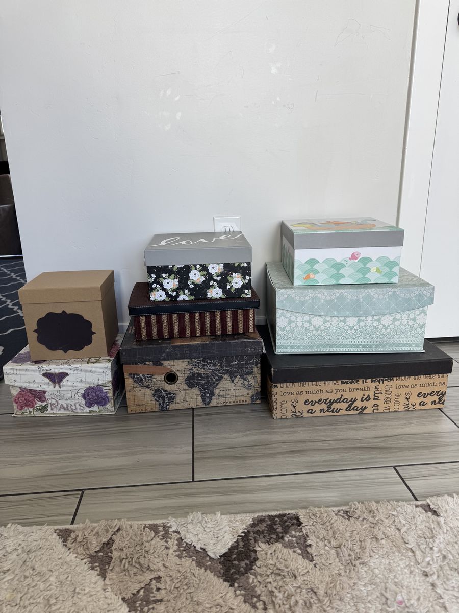 Storage Boxes Lot