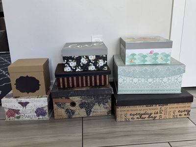 Storage Boxes Lot