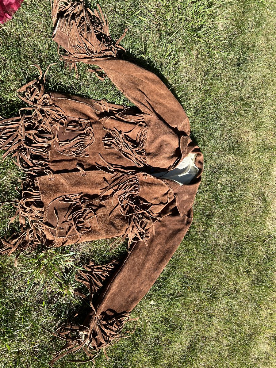 Genuine Leather Fringe Jacket Made in Mexico