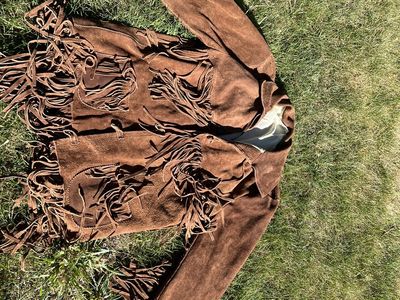 Genuine Leather Fringe Jacket Made in Mexico