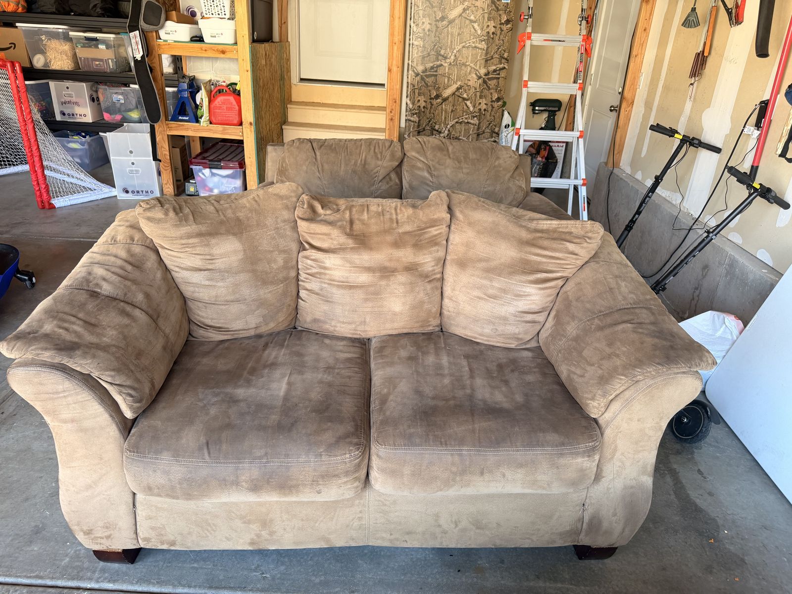 Brown Microfiber Couch