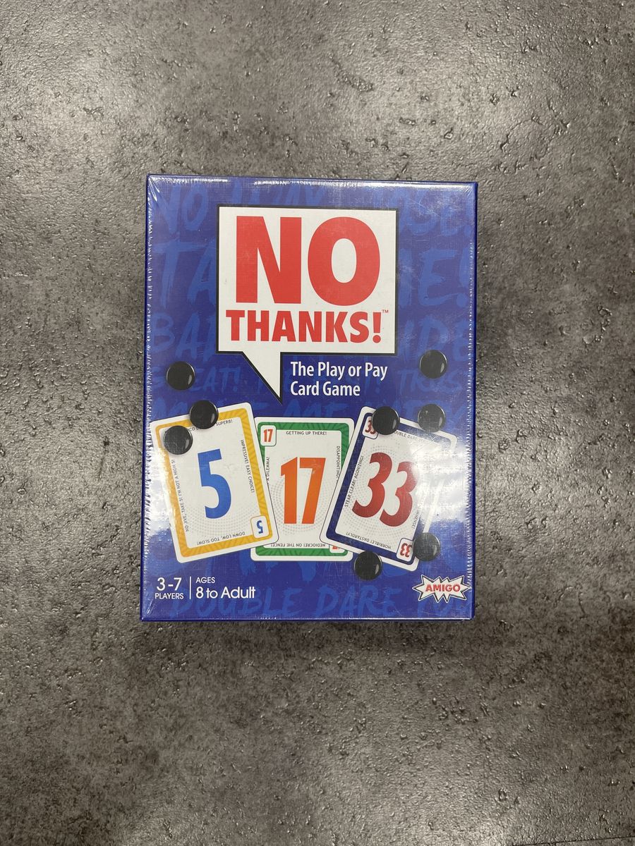 New! No Thanks! The Play or Pay Card Game