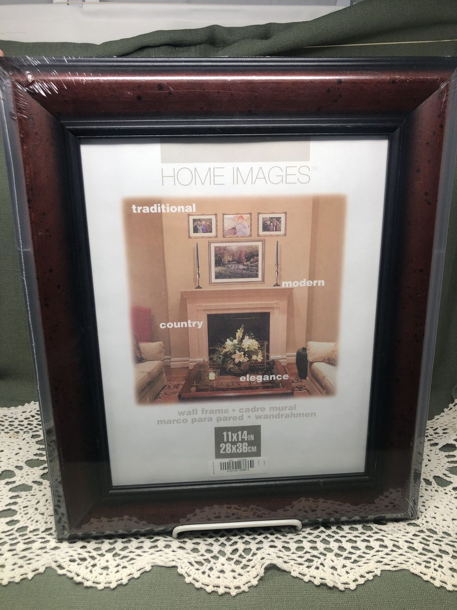 Home Images 11" x 14" Picture Frame – Cherry Brown – New & Sealed