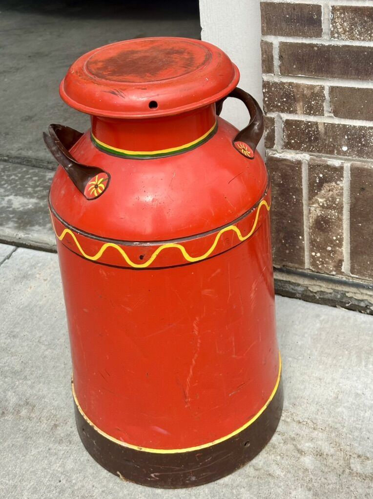 Large Vintage MeadowGolds Milk Can With Lid