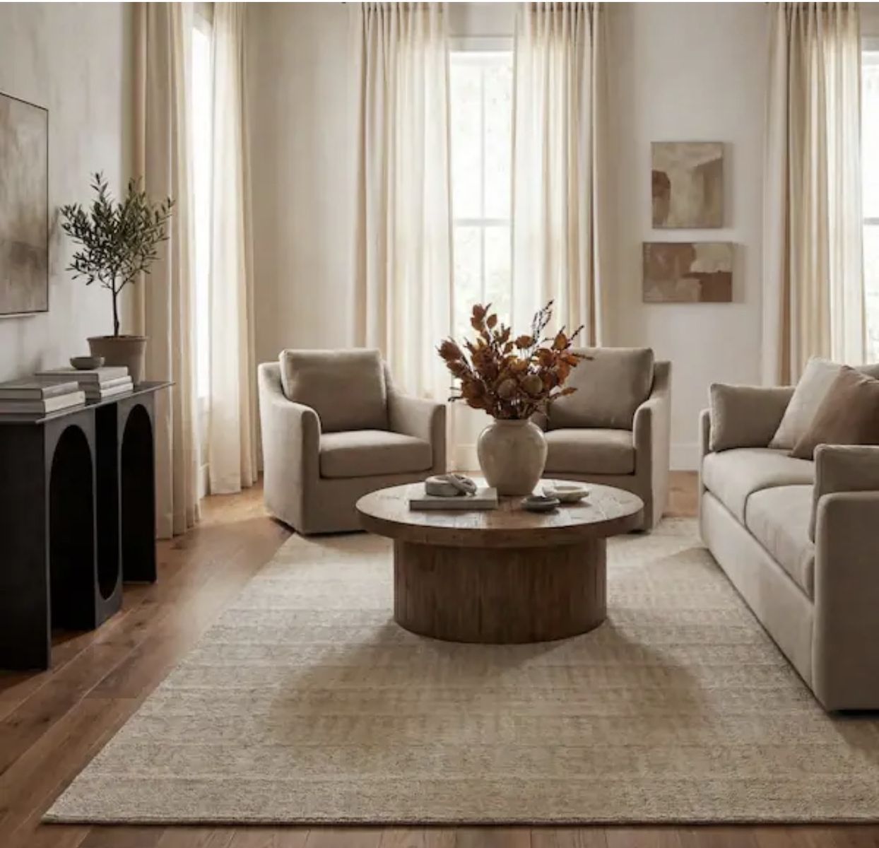 NEW 8' x 10' Modern Beige Area Rug – Made in Turkey (Unopened)