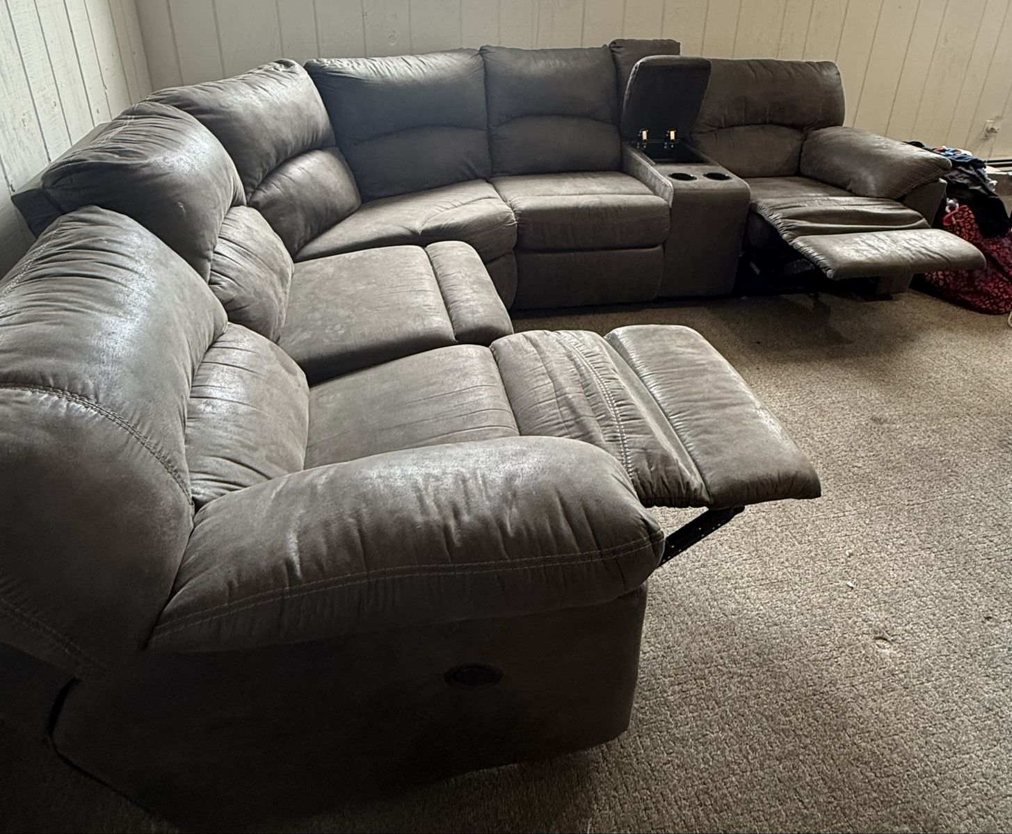 Sectional Couch and Oversized Chair