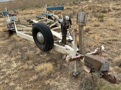Tandem Axle Boat Trailer with Spare Tire and Bunks